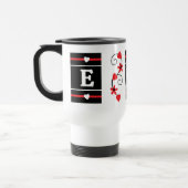 Personalisierter Vorname Rot Reisebecher (Links)