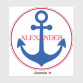 Personalisierter Vornehmer Anker Aufkleber (Blatt)
