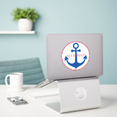 Personalisierter Vornehmer Anker Aufkleber (Laptop auf Schreibtisch)