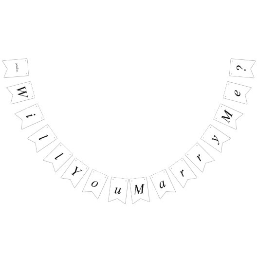 Personalisierter Vorschlag auf Zuhause heiraten Si Wimpelkette (Alle)