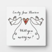 Personalisierter Vorschlag: Heiraten Sie mich Plaq Fotoplatte (Vorderseite)