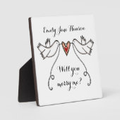 Personalisierter Vorschlag: Heiraten Sie mich Plaq Fotoplatte (Vorderseite)