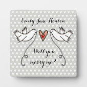 Personalisierter Vorschlag: Heiraten Sie mich Plaq Fotoplatte (Vorderseite)