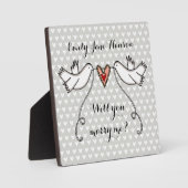 Personalisierter Vorschlag: Heiraten Sie mich Plaq Fotoplatte (Vorderseite)