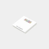 Personalisierter Vorschullehrer Post-it Klebezettel (angewinkelt)