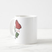 Personalisierter w Name des Rosen-Kuss- Kaffeetasse (Vorderseite Links)