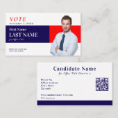 Personalisierter Wahlkampfkandidat Visitenkarte (Vorne/Hinten)