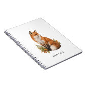 Personalisierter Wald-Fuchs-Name Notizblock (Rechte Seite)