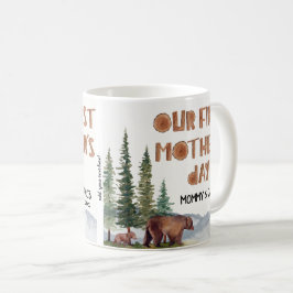 personalisierter Waldbär am 1. Muttertag Kaffeetasse