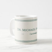 Personalisierter Waldgrüner Name Eleganter Becher Kaffeetasse (Vorderseite Links)