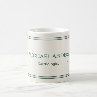 Personalisierter Waldgrüner Name Eleganter Becher Kaffeetasse