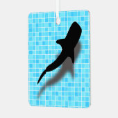 Personalisierter Walhai im Pool Weihnachten Ornament Aus Metall (Vorderseite links)