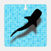 Personalisierter Walhai im Pool Weihnachten Ornament Aus Metall (Vorderseite)