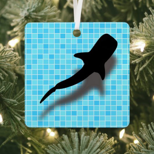 Personalisierter Walhai im Pool Weihnachten Ornament Aus Metall (InSitu)