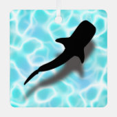 Personalisierter Walhai mit Shadow Beach Weihnacht Ornament Aus Metall (Vorderseite)