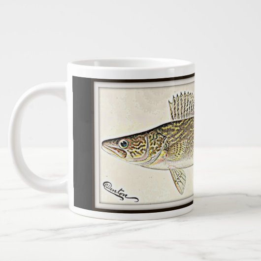 Personalisierter Walleye-Pike Jumbo-Tasse (Links)
