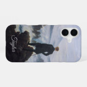 Personalisierter Wanderer – Caspar David Friedrich iPhone 16 Hülle (Rückseite (Horizontal))