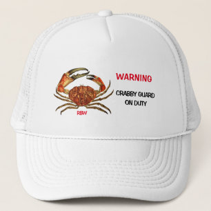 Personalisierter "Warning Crabby Guard on Duty" Truckerkappe