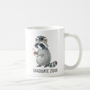 Personalisierter Waschbär-Abschluss Kaffeetasse
