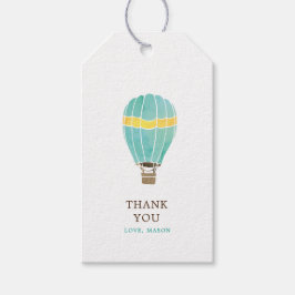 Personalisierter Wasserfarbe Heißluftballon Danke Geschenkanhänger