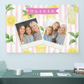 Personalisierter Wasserfarbe-Limonaden-Cupcake-Str Banner (Messe)