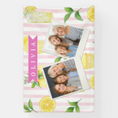 Personalisierter Wasserfarbe-Limonaden-Cupcake-Str Banner (Vertikal)