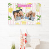 Personalisierter Wasserfarbe-Limonaden-Cupcake-Str Banner (InSitu)