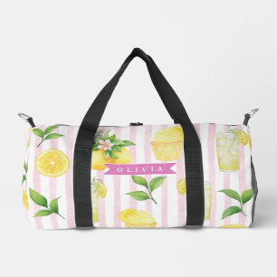 Personalisierter Wasserfarbe-Limonaden-Cupcake-Str Duffle Bag