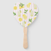 Personalisierter Wasserfarbe-Limonaden-Cupcake-Str Fächer (Rückseite)