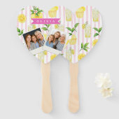 Personalisierter Wasserfarbe-Limonaden-Cupcake-Str Fächer (Vorne und Hinten)