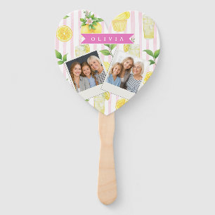 Personalisierter Wasserfarbe-Limonaden-Cupcake-Str Fächer