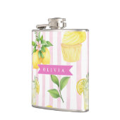 Personalisierter Wasserfarbe-Limonaden-Cupcake-Str Flachmann (Links)