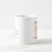 Personalisierter Wasserfarbe Rosa Coquette Becher Kaffeetasse (Mittel)