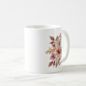 Personalisierter Wasserfarben-Blumenbecher Kaffeetasse (VorderseiteRechts)