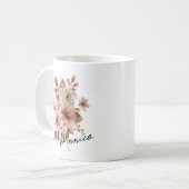 Personalisierter Wasserfarben-Blumenbecher Kaffeetasse (Vorderseite Links)