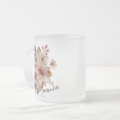 Personalisierter Wasserfarben-Blumenbecher Mattglastasse (Vorderseite Links)