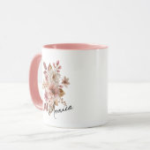 Personalisierter Wasserfarben-Blumenbecher Tasse (Vorderseite Links)