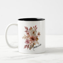 Personalisierter Wasserfarben-Blumenbecher