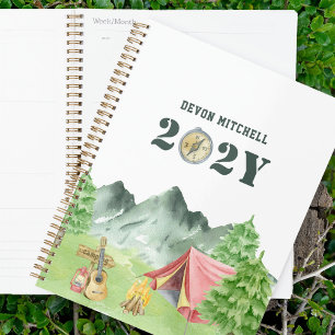 Personalisierter Wasserfarben-Camping-Planer Planer