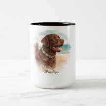 Personalisierter Wasserfarben-Hundeporträt-Becher