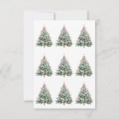 Personalisierter Wasserfarben-Kardinal-Weihnachtsk RSVP Karte (Rückseite)