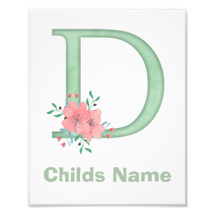 Personalisierter Wasserfarben-Letter-C-Fotodruck Fotodruck