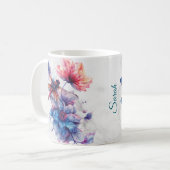 Personalisierter Wasserfarben-Libellen-Becher Kaffeetasse (Vorderseite Links)