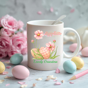 Personalisierter Wasserfarben-Ostereier-Becher Kaffeetasse