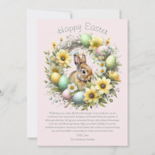Personalisierter Wasserfarben-Osterhase Feiertagskarte