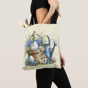 Personalisierter Wasserfarben-Osterhase Tasche