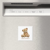 Personalisierter Wasserfarben-Teddybär-Name-Magnet Magnet (In Situ (Geschirrspüler))