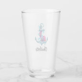 Personalisierter Wasserfarbenanker Glas (Rückseite)