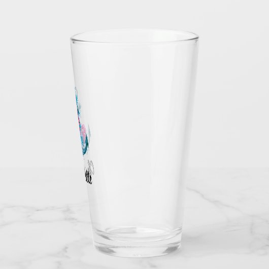 Personalisierter Wasserfarbenanker Glas (Links)