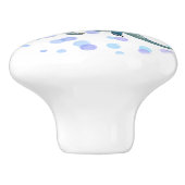 Personalisierter Wasserfarbendrache Keramikknauf (Seitenansicht)